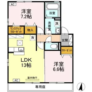 サンモール・Y A棟【1階】の間取り
