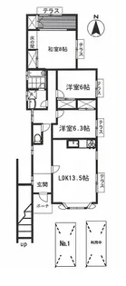 シイバハイツ【1階】の間取り