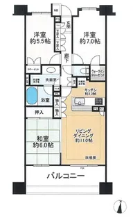 パークハウス両国サウスコート【3階】の間取り