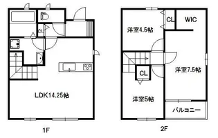 リーブルファイン福居 2号棟の間取り