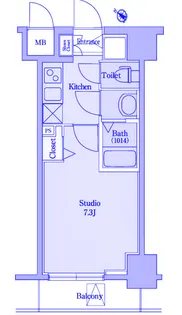 グランド・ガーラ横濱万世町【4階】の間取り
