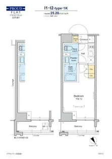 プラウドフラット清澄通り【9階】の間取り