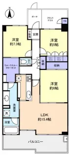 リーセントヒルズパークフロントE棟【3階】の間取り