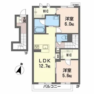 ルミエール津森【2階】の間取り