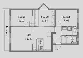 RAY霧ヶ丘桜マンション【3階】の間取り
