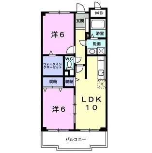 ヒルズ シンシア【1階】の間取り