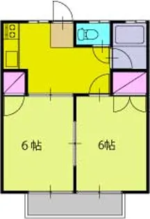 ハイツナカジマC【1階】の間取り