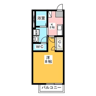 モンセジュール本山南【2階】の間取り