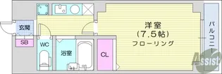 リエス若林【3階】の間取り