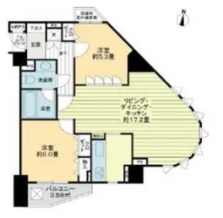 ライオンズガーデン初台【3階】の間取り