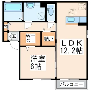 アリーバサル野田【1階】の間取り