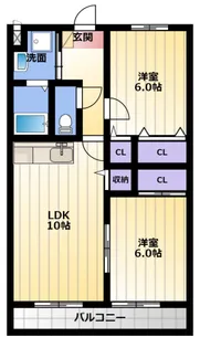 マンション紫雲E棟【3階】の間取り