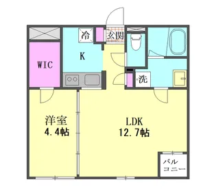 リエール大井【4階】の間取り
