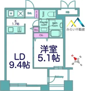 レジディア横濱馬車道【6階】の間取り