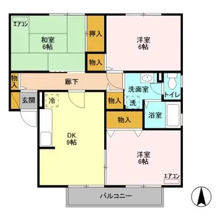 シュガーハイツD(高崎市下中居町)【1階】の間取り