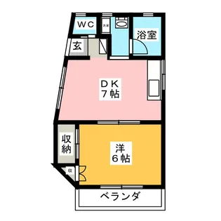 コーポアナミ【1階】の間取り