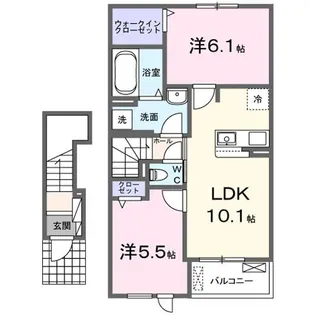クレストコート緑台II【2階】の間取り