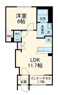 ヴルツェル成東I【1階】の間取り