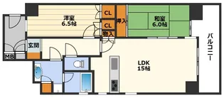 藤和シティホームズ中之島【12階】の間取り