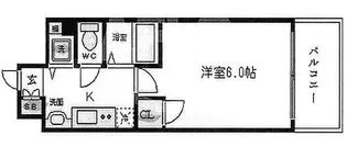 プレサンス難波元町【6階】の間取り