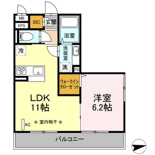 ベルメゾン二俣川【2階】の間取り