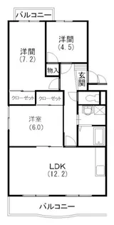 サンライズ今堤【2階】の間取り