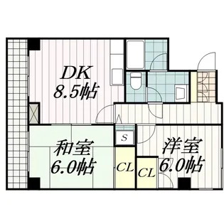 メゾンリヴィエール道場北【1階】の間取り