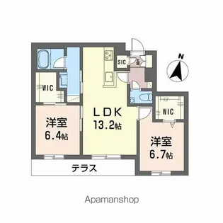 仮)シャーメゾン東大利1丁目【1階】の間取り
