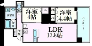 RJR堺筋本町タワー【5階】の間取り