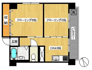 スカイマンション【8階】の間取り
