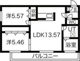 Nakajima Park Side【2階】の間取り