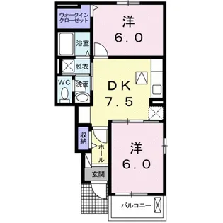 メゾン洪庵 A【1階】の間取り