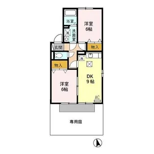 ジョイキャッスルA【1階】の間取り