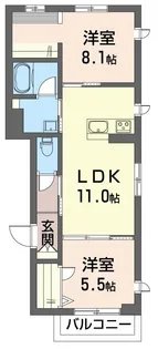 メゾンエール五反田【1階】の間取り