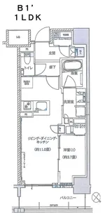 Brillia月島四丁目【8階】の間取り