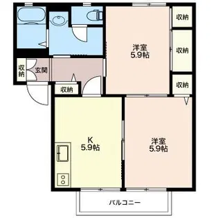 ラフィニア草加旭町【2階】の間取り