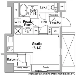 コンフォリア銀座EAST【13階】の間取り