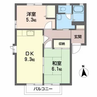 サンガーデン幸町 A【2階】の間取り