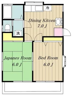 サニーハイムA【2階】の間取り