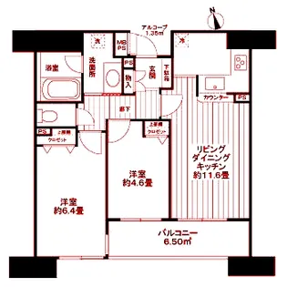 ライオンズマンション川崎宮前町【5階】の間取り