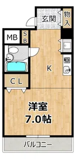 ロイヤル姫島【4階】の間取り