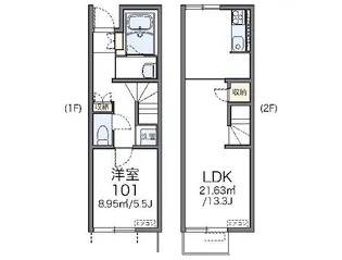 レオネクストpleasure【1階】の間取り
