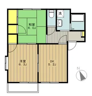 ハイムクボタB【1階】の間取り