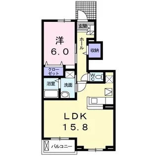 マイスター青山II【1階】の間取り
