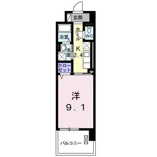 ヴィヴァーチェ東石井【5階】の間取り