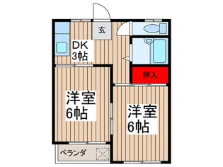 レジデンス与野【3階】の間取り