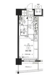 グランフォース横浜伊勢佐木町【7階】の間取り