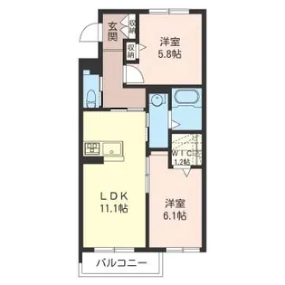 ペルシーモ【2階】の間取り