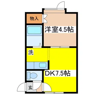 コーポ文苑【2階】の間取り