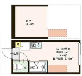 ハーモニーテラス志茂XIII【2階】の間取り